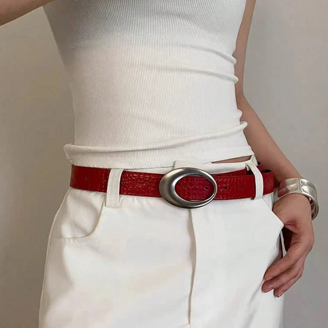 Red Y2K Belt